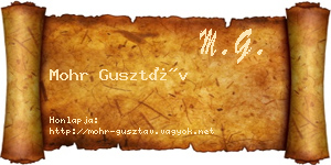 Mohr Gusztáv névjegykártya